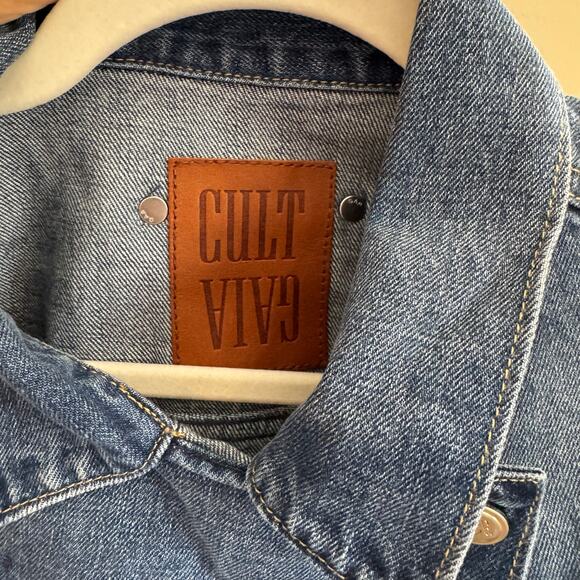 GAP x Cult Gaia Collab Denim Jacket Large Rare Sold Out NWT - Picture 7 of 9